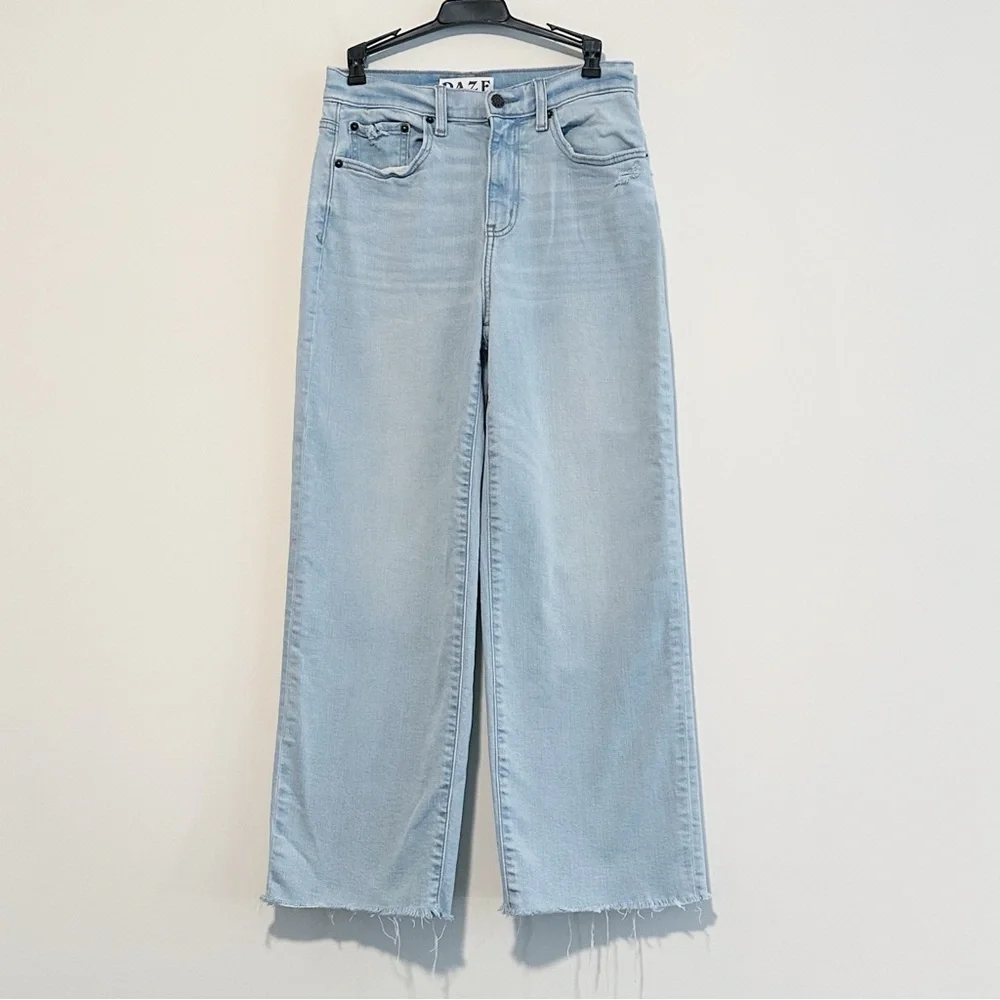 Daze Light Blue Wide Leg Women's Jeans - Picture 3 of 11